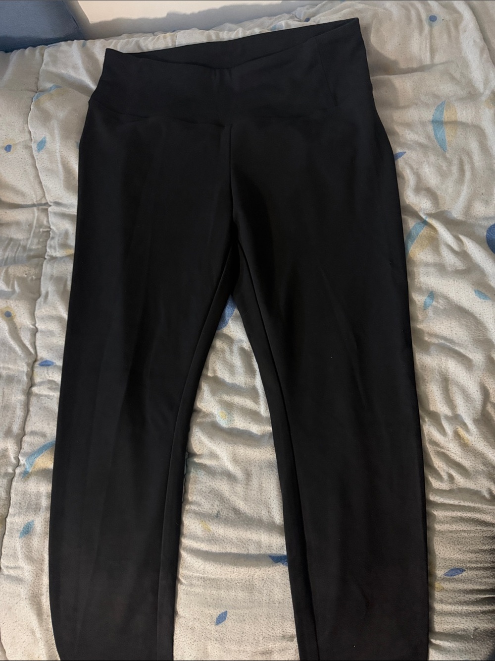 Black High-Waist suede Leggings